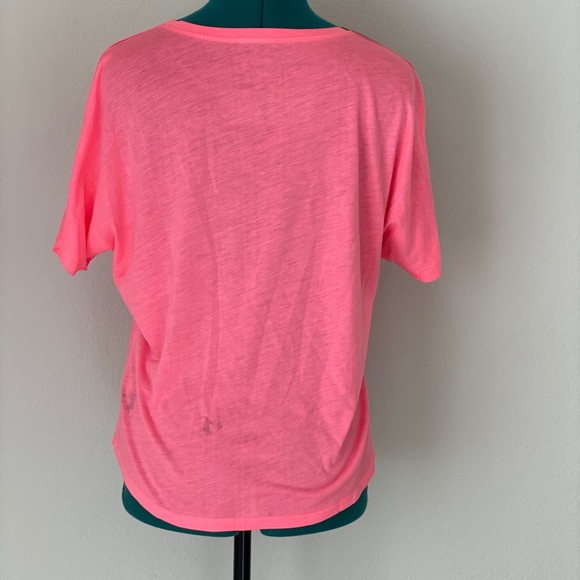 Neon pink Minnie mouse Disney blouse sz L - Picture 6 of 10